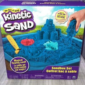 Blue kinetic sand - sandbox set
